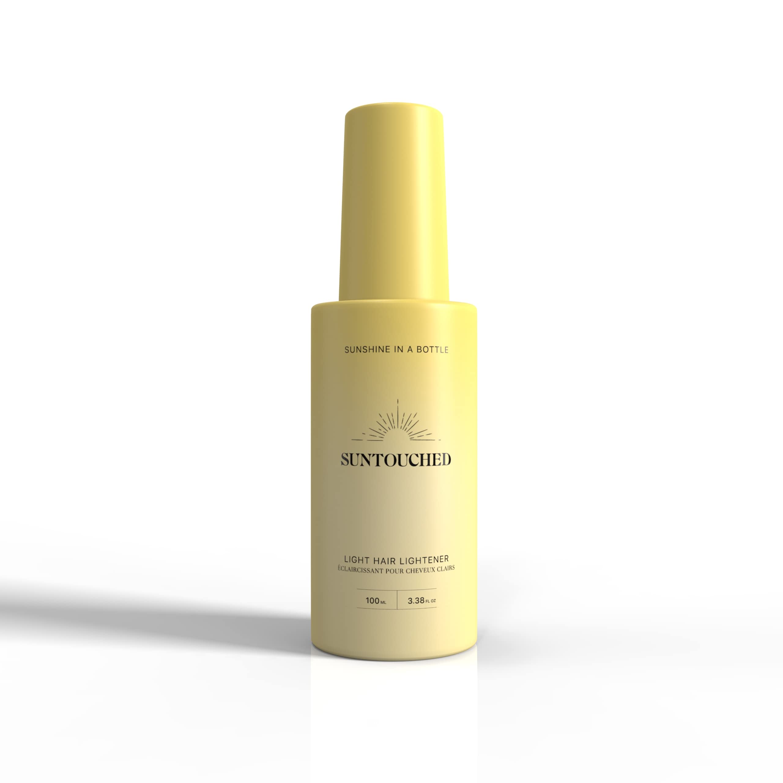 Suntouched Beach Blonde Spray application closeup shows easy at-home lightening for natural highlights