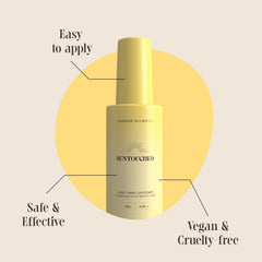 Suntouched Beach Blonde Spray brass-neutralizer swatch neutralizes brassiness in blonde tones