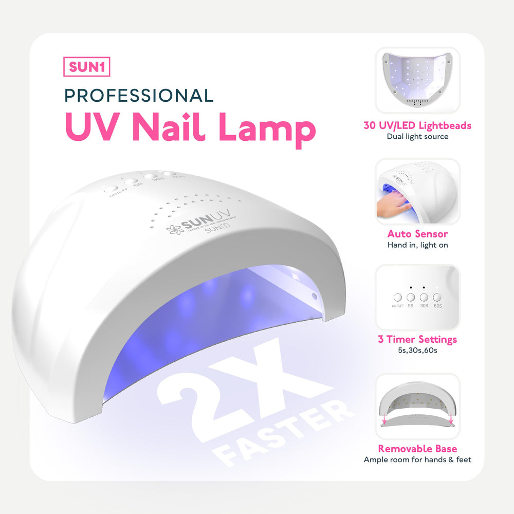SUNUV base coat bottle designed for durable gel adhesion.
