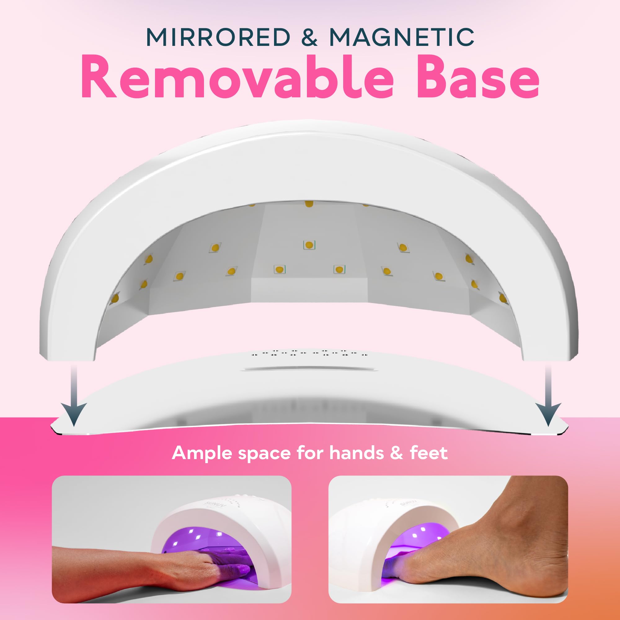 SUNUV smart sensor enables hands-free curing during routines.