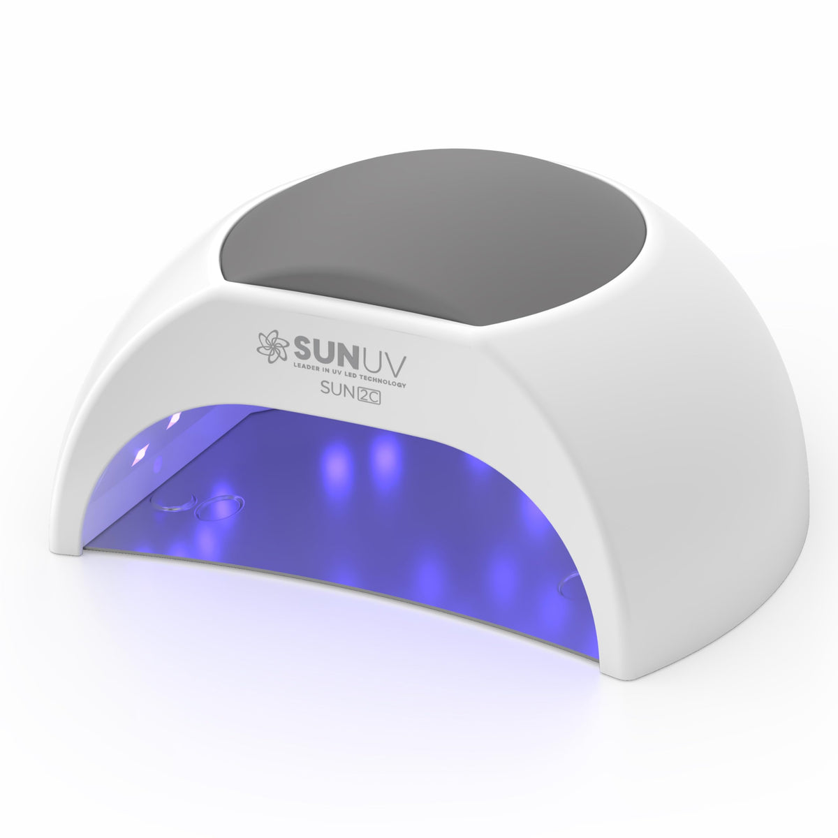 SUNUV SUN2C grey front view for at-home gel nail curing made easy.
