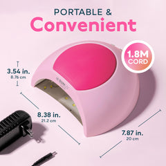 SUNUV SUN2C pink lamp displays 33 LEDs for even gel polish curing.