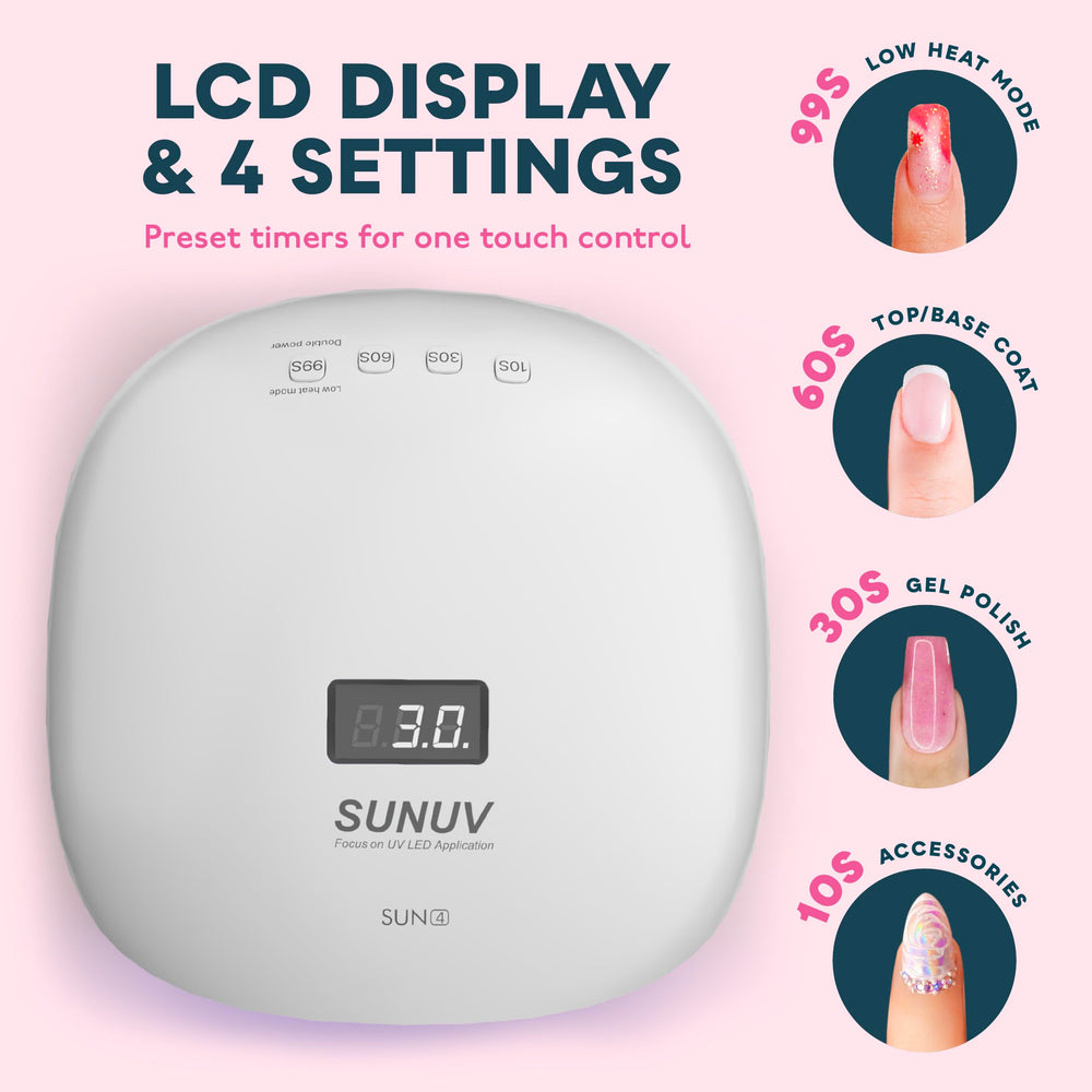 SUNUV SUN4 36 LED UV array visible for fast, even curing.