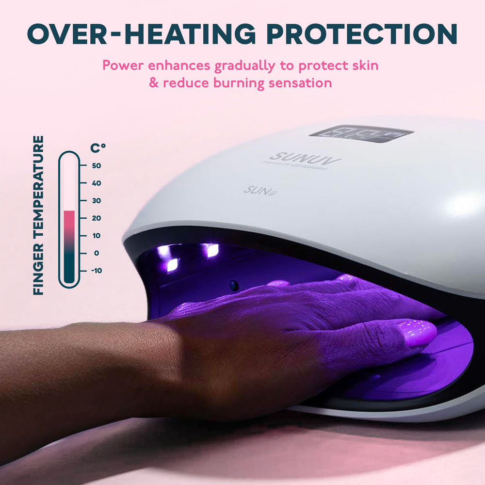 SUNUV SUN4 preset timer buttons for convenient gel nail sessions.