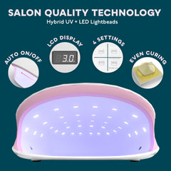 SUNUV SUN4S pink LCD display close-up for precise curing