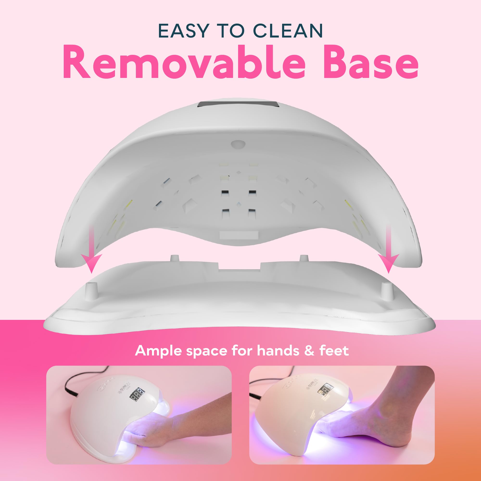 SUNUV SUN5Plus digital timer buttons enable quick cure settings
