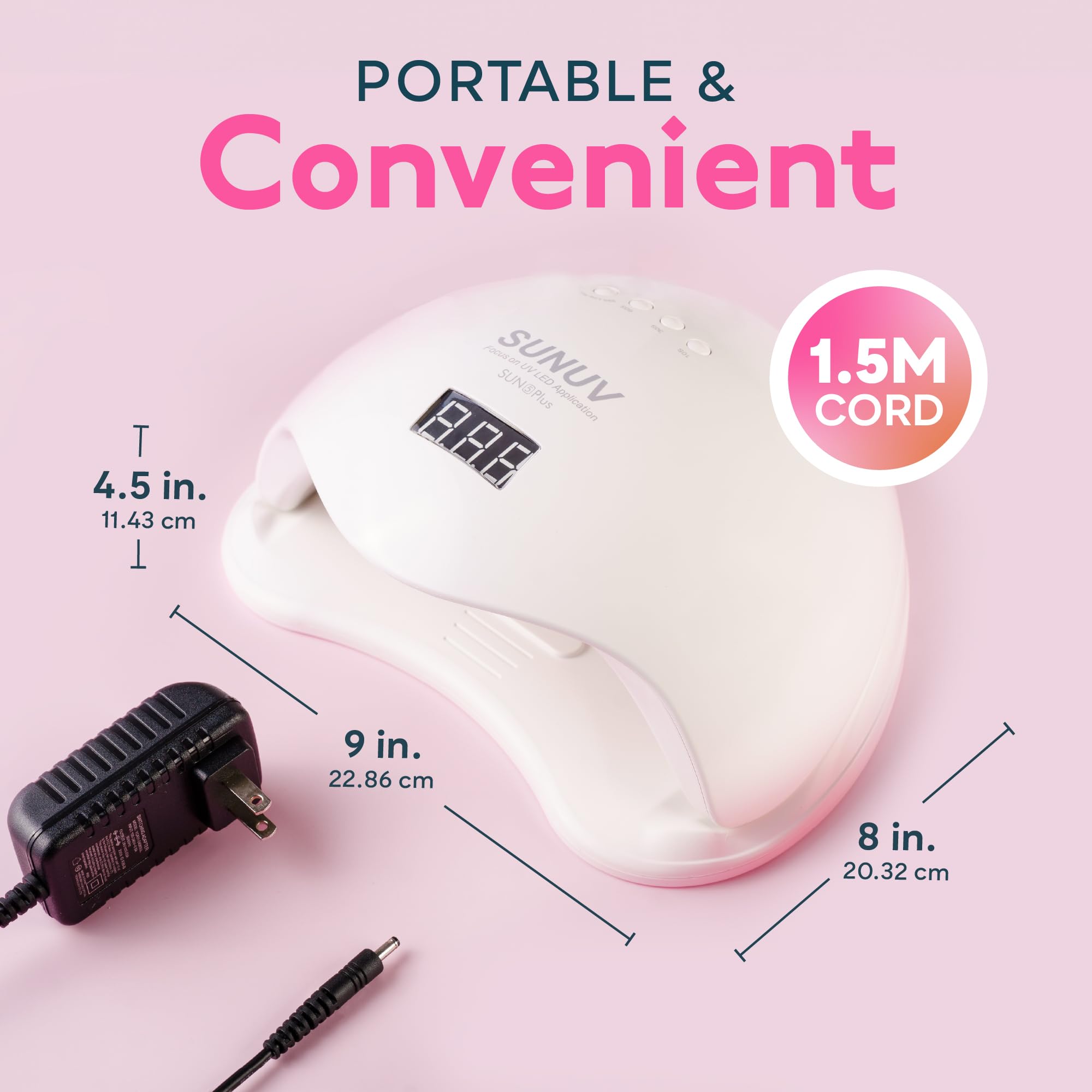 SUNUV SUN5Plus gel-polish compatibility supports multiple brands and looks