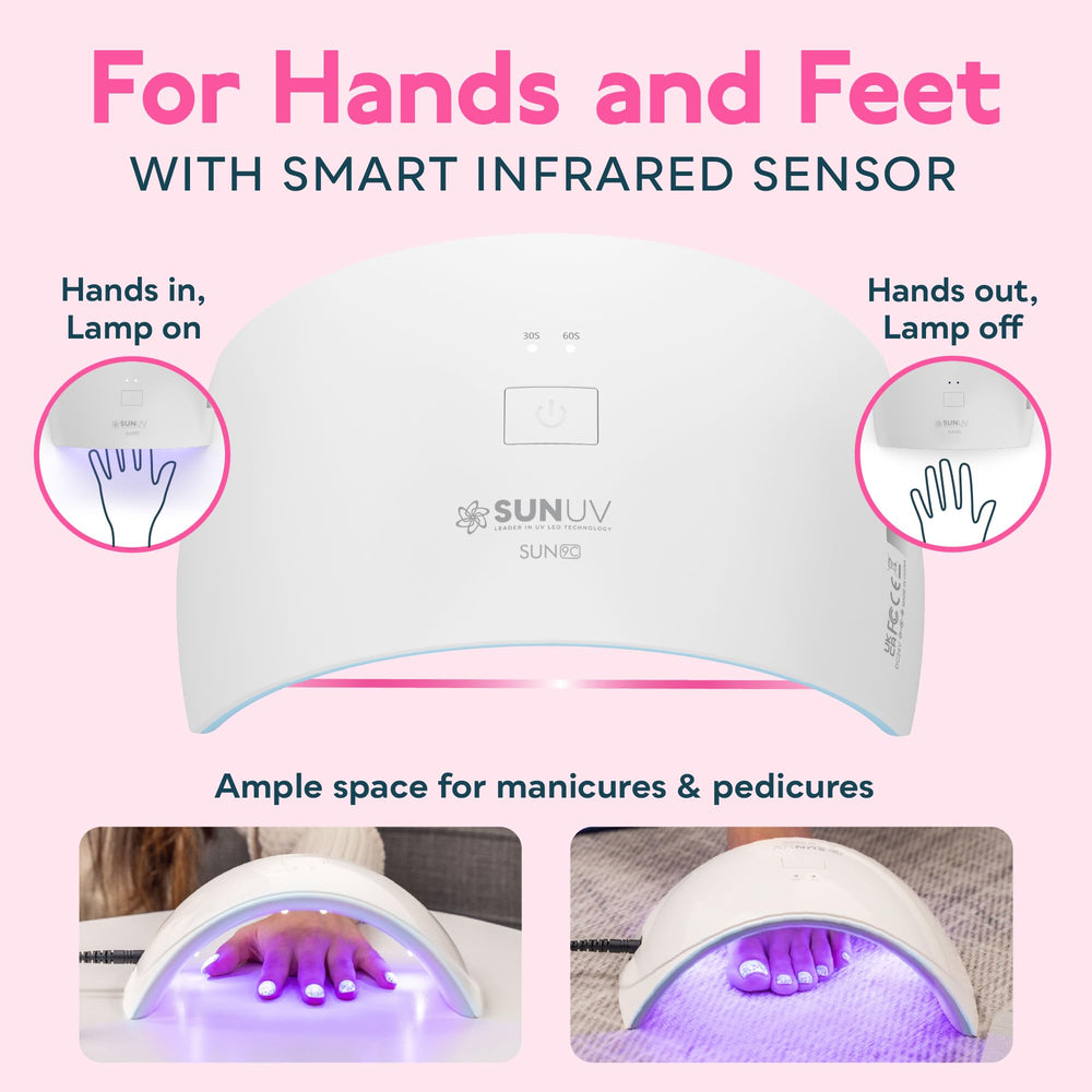 SUNUV SUN9C compact design ideal for salon and home nail care.