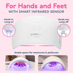 SUNUV SUN9C compact design ideal for salon and home nail care.