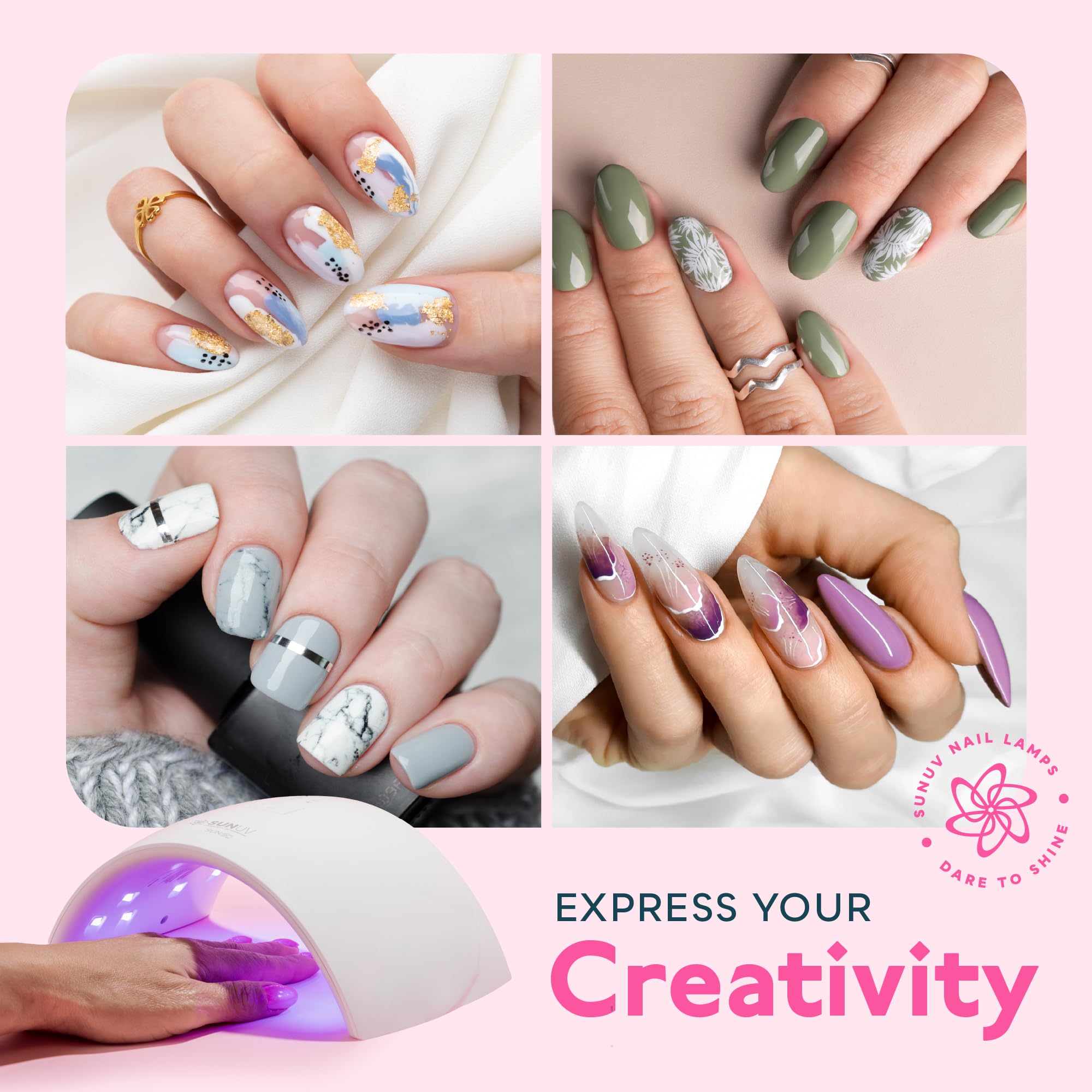 SUNUV SUN9C nail lamp compact design for small spaces