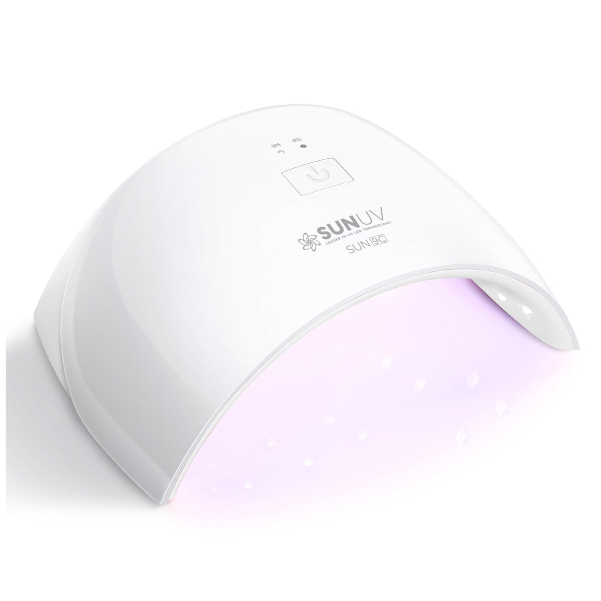 SUNUV SUN9C white front view, compact nail dryer ideal for home use.