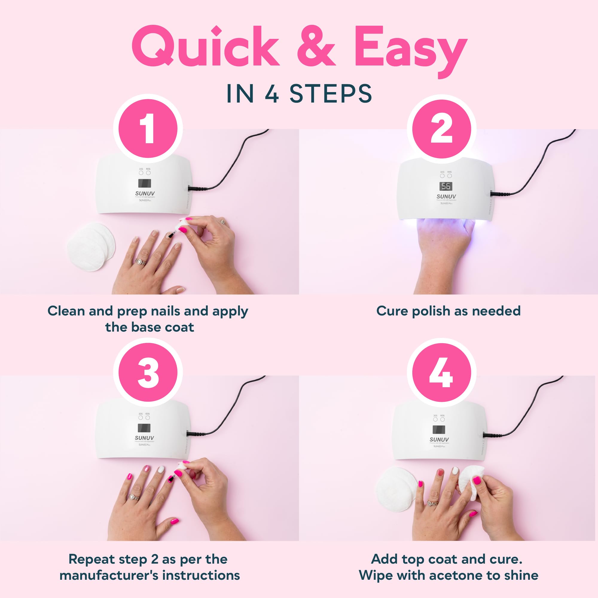 SUNUV SUN9X Plus at-home gift-ready nail solution.