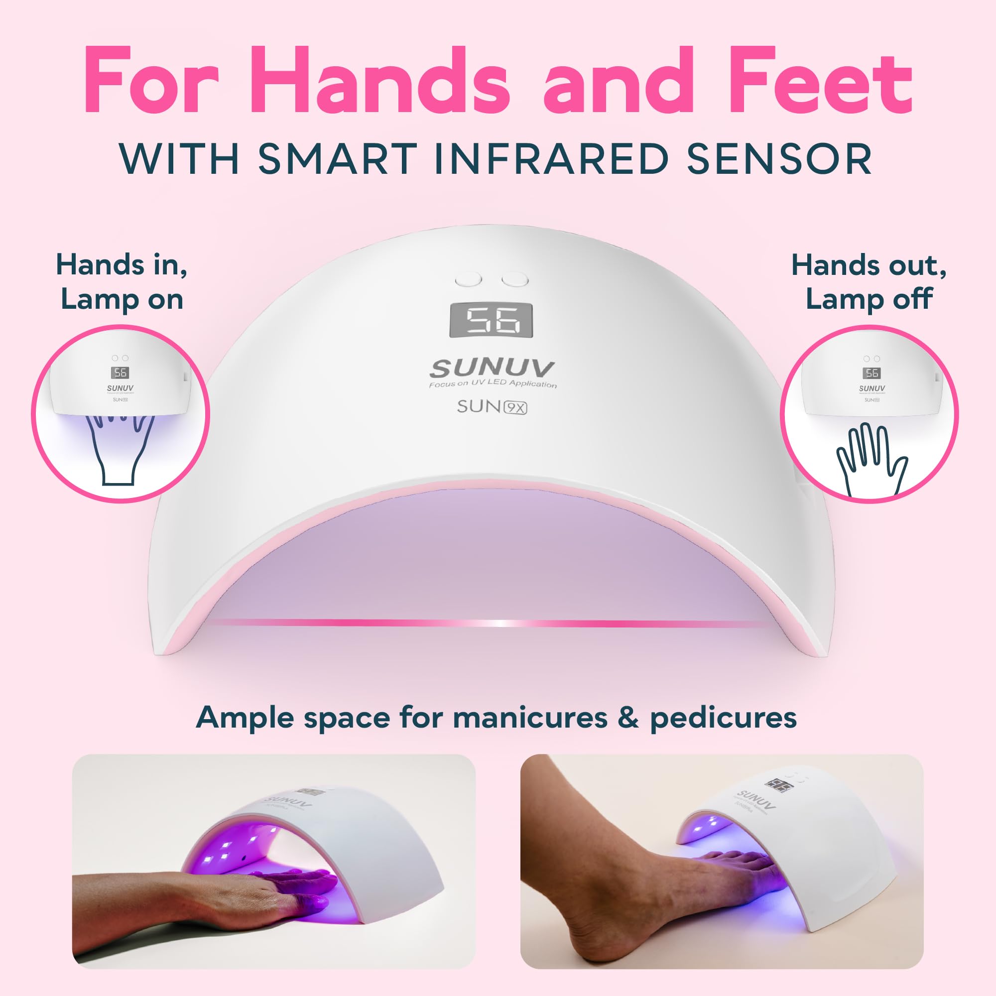 Compact design fits home or salon spaces.