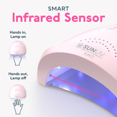 SUNUV SUNone Pink auto sensor activates hands-free operation during sessions