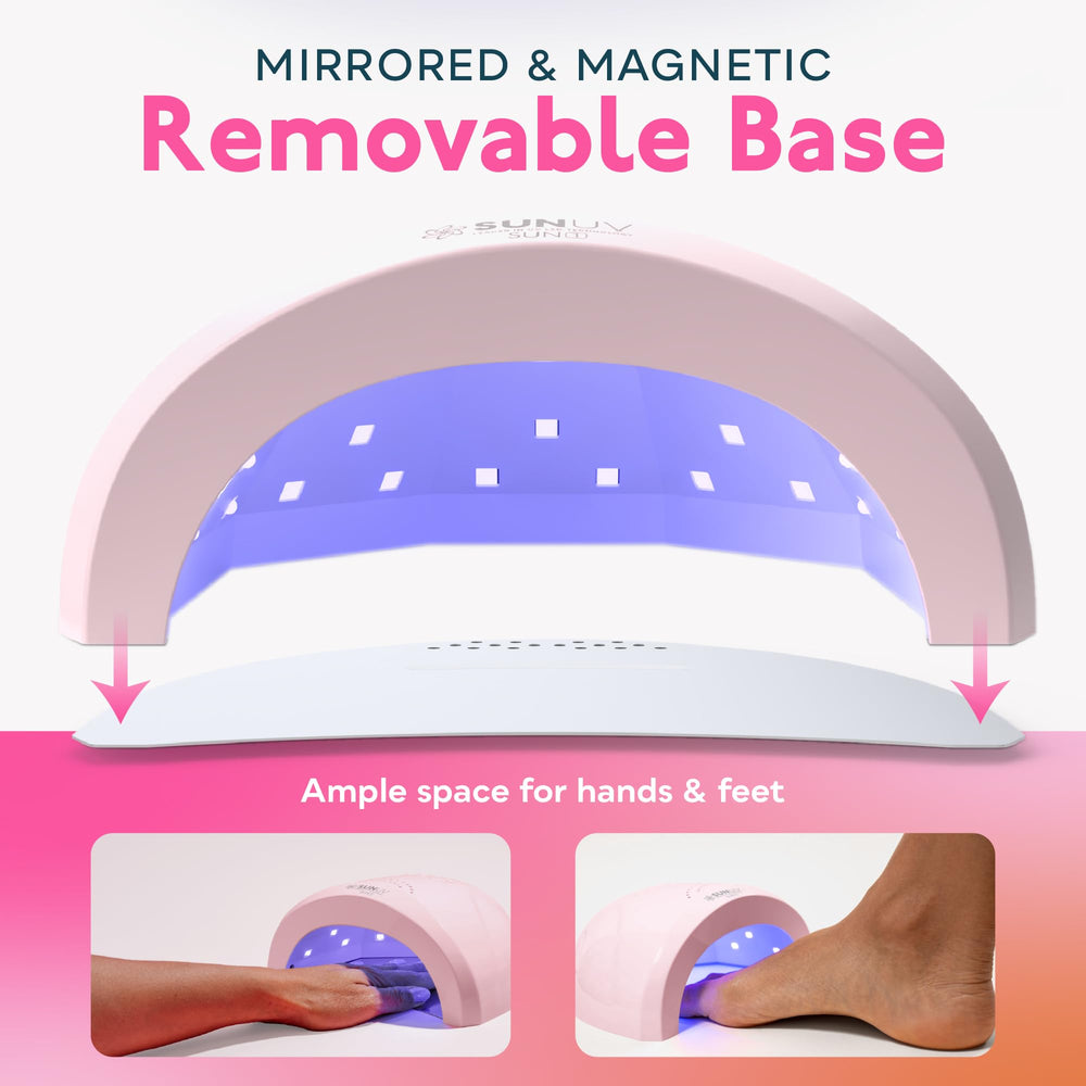 SUNUV SUNone Pink interior highlights LED beads powering consistent cures