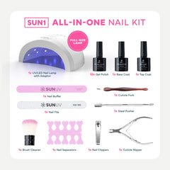 SUNUV SUNONE UV LED lamp in use for DIY nail care.