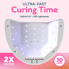 SUNUV UV LED Nail Lamp with 30 LED beads provides consistent curing.