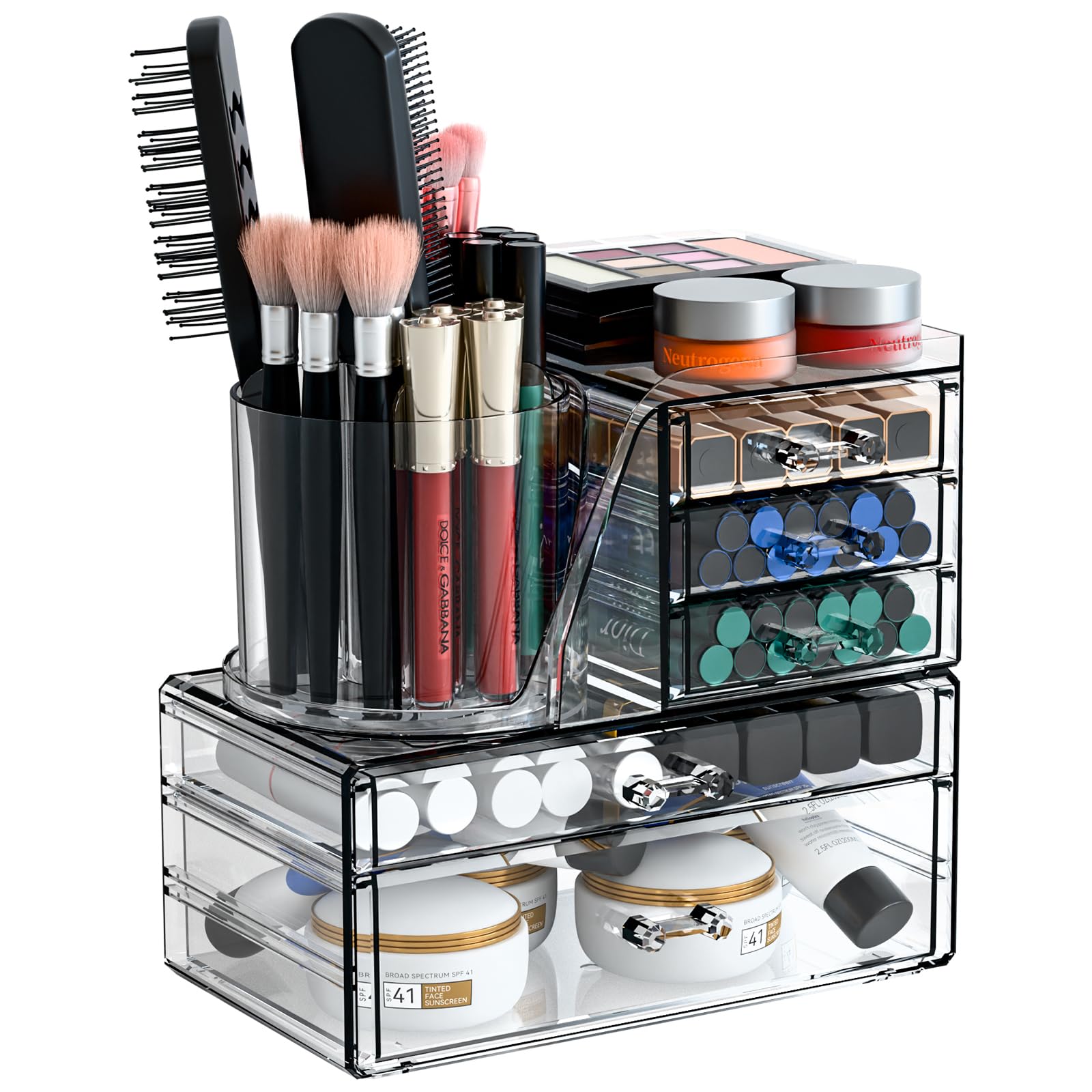 SuoXing clear acrylic makeup organizer doubles as a stylish gift for weddings and birthdays.