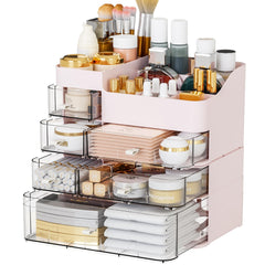 SuoXing makeup organizer on vanity with large drawers for easy access to cosmetics