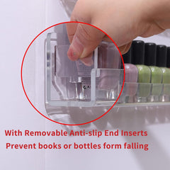 SuoXing translucent acrylic rack highlights colors while saving space