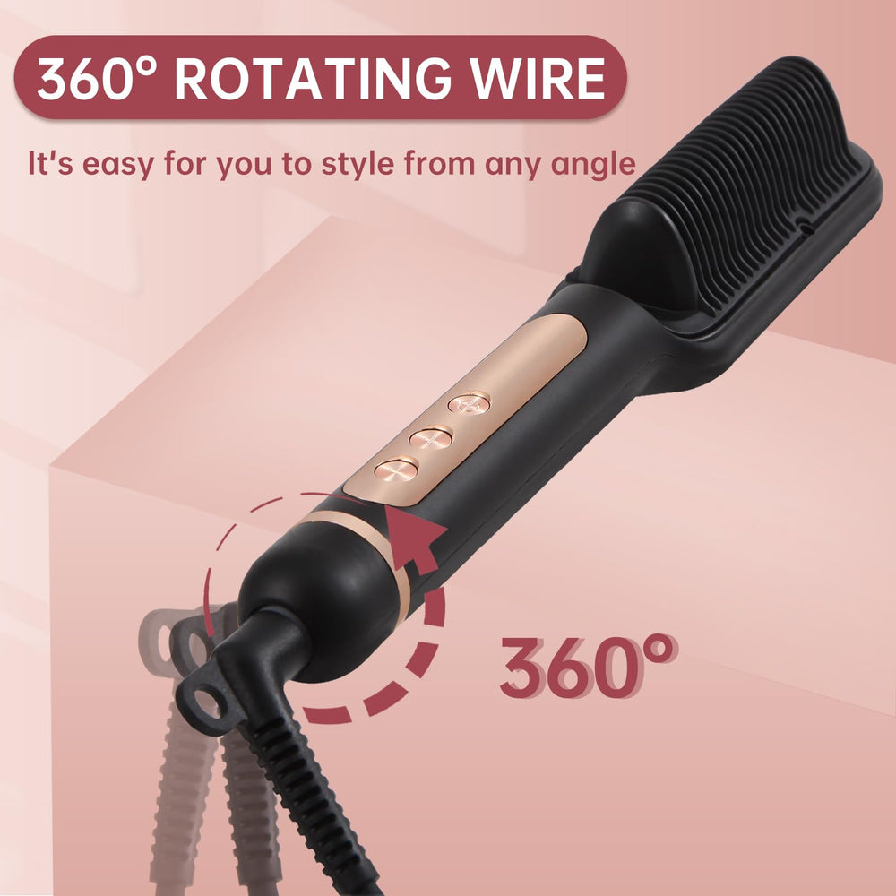 SUPBERC negative ionic hair brush anti-scald design protects scalp during styling