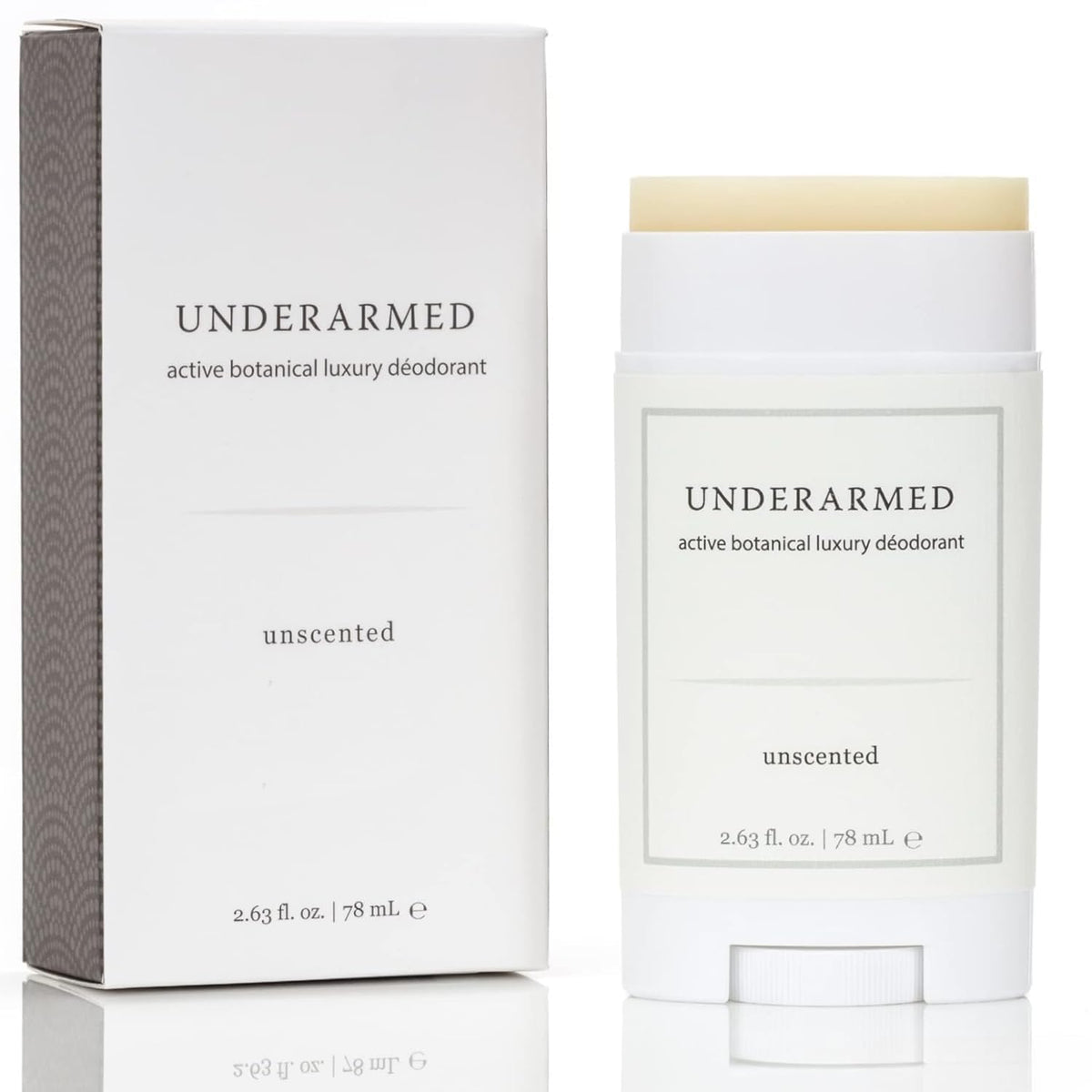 Underarmed deodorant packaging by Super Natural Goods shown for daily use