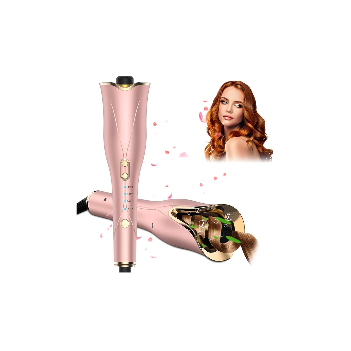 SuperDuomishu automatic curling iron 1inch-barrel for quick, voluminous curls.