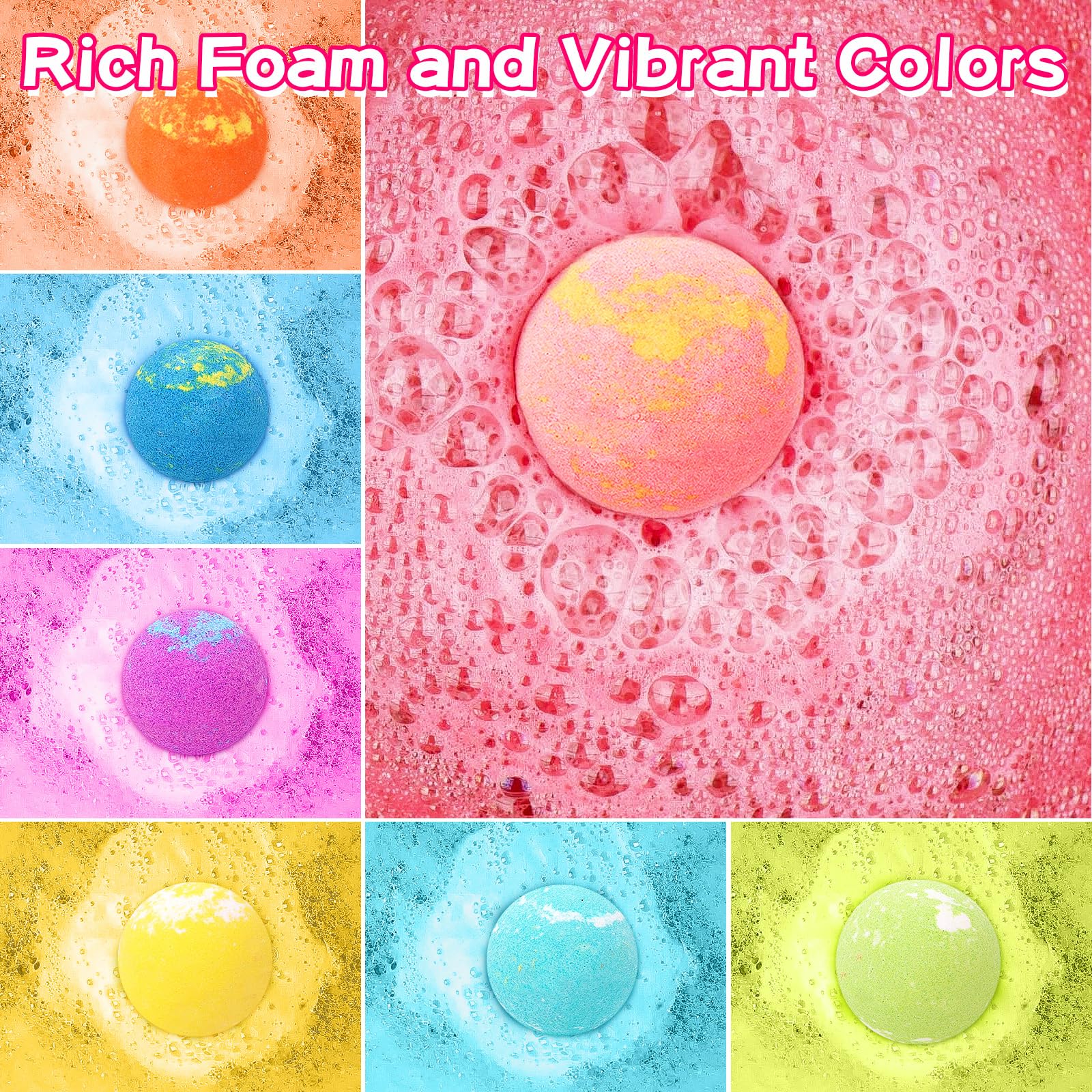 SUPERGFS organic kid bath bombs use gentle ingredients and stain-free tub experience
