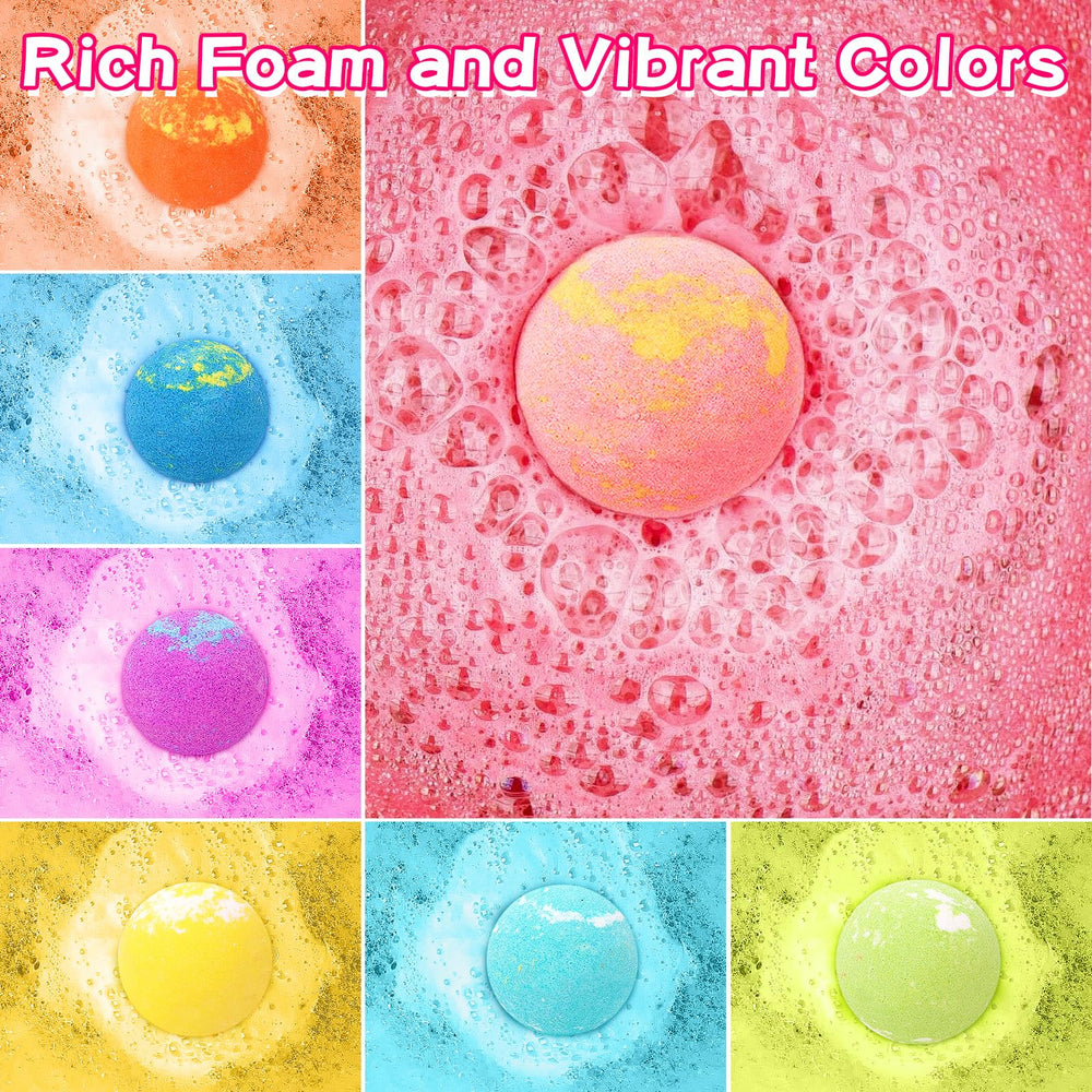 SUPERGFS organic kid bath bombs use gentle ingredients and stain-free tub experience
