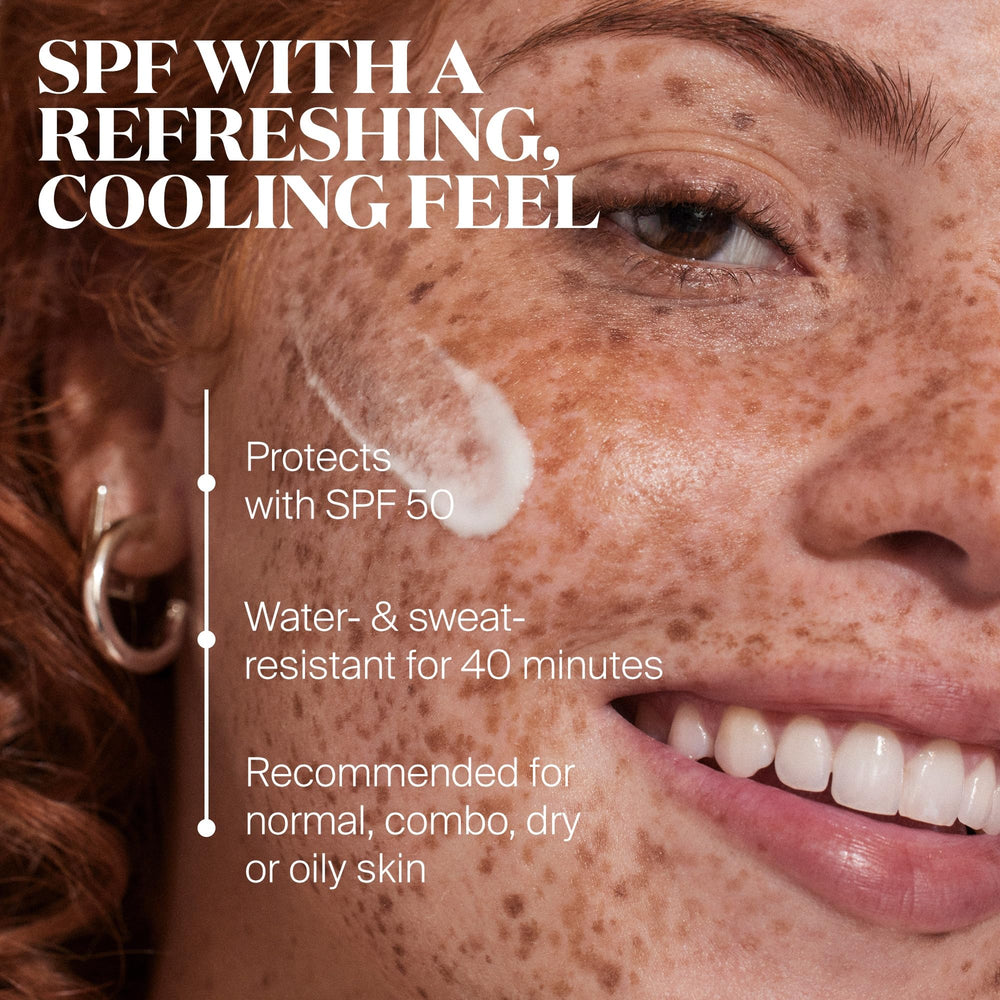 Supergoop! Every. Single. Face. Watery Lotion application glide demonstrates quick, light sunscreen.