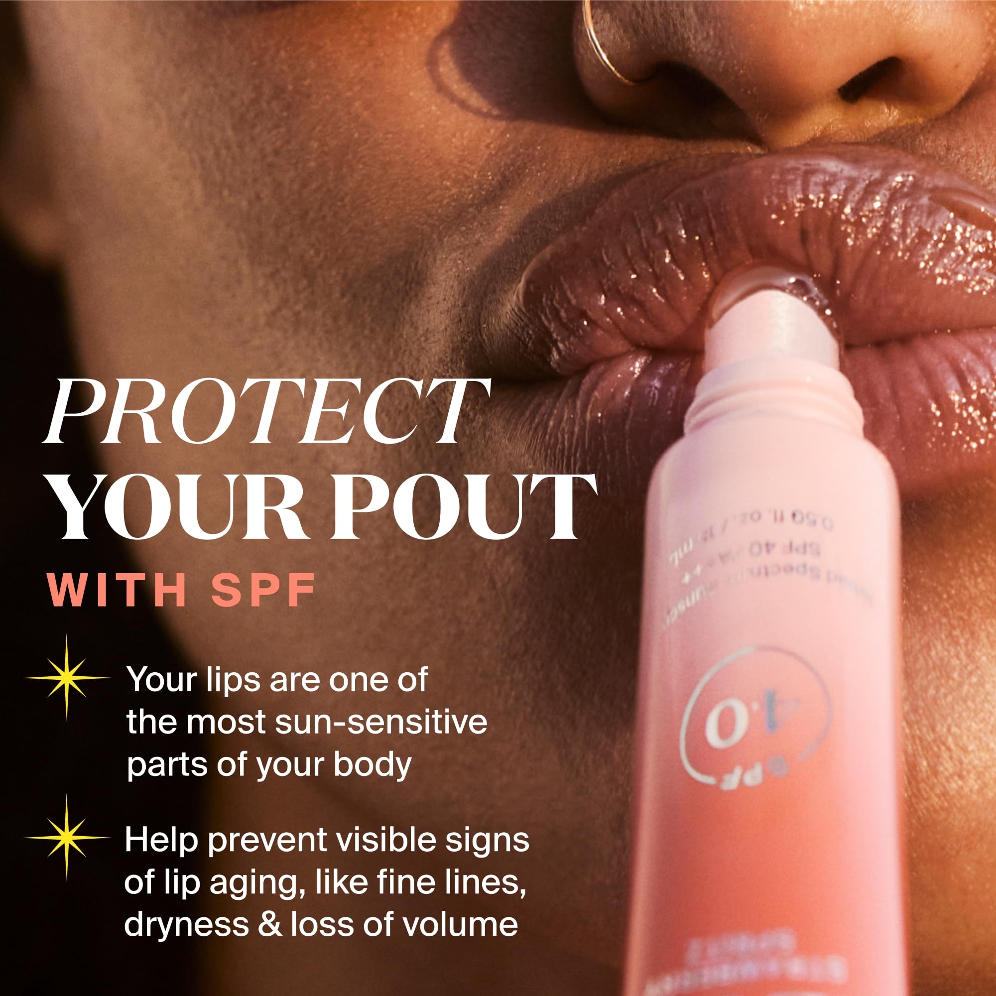 Sweet Mint flavor of Glow Gloss visual on lips