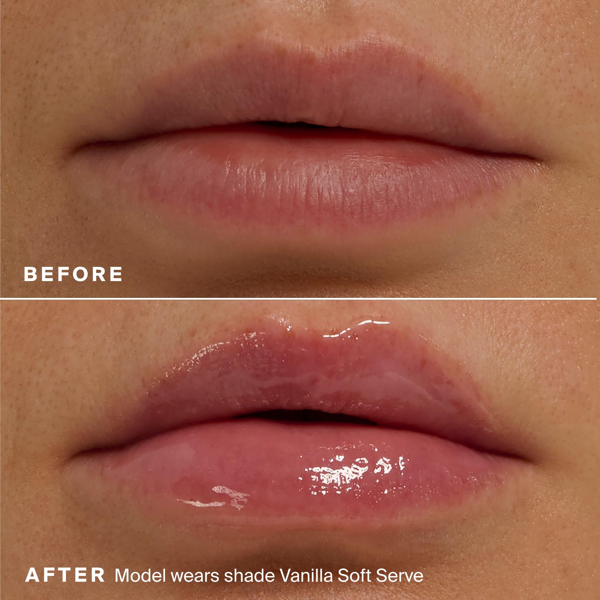 Supergoop! Glow Gloss high-shine finish with a protective gloss for a luminous lip.