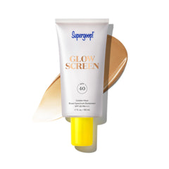 Supergoop! Glowscreen Golden Hour bottle front highlights bronzed glow with SPF protection.
