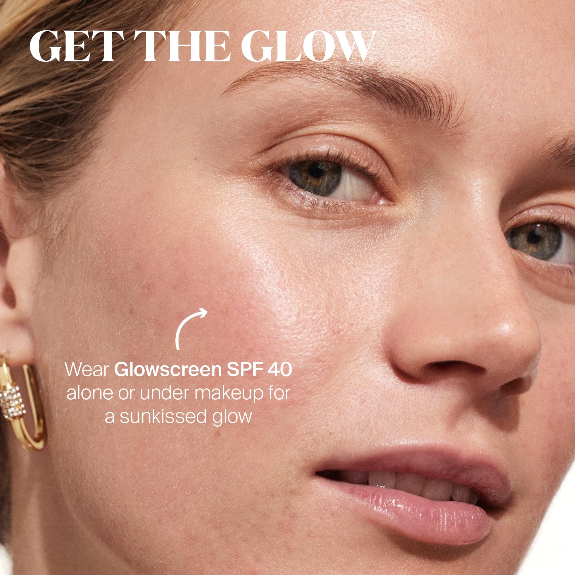 Supergoop Glowscreen SPF 40 tinted glow, hydrates and primes makeup.