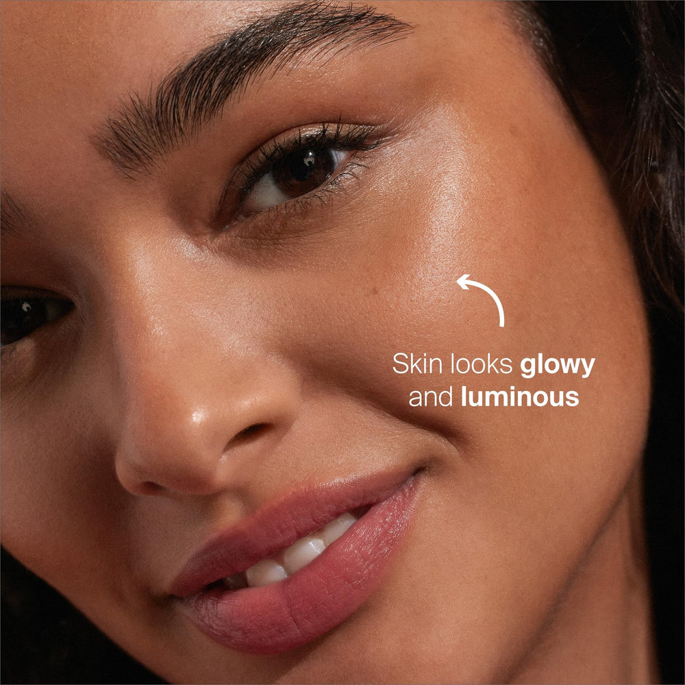 Supergoop Glowscreen Sunset hyaluronic-acid drop highlights hydration hero