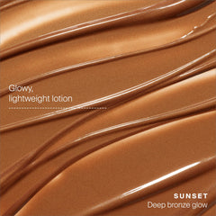 Supergoop Glowscreen Sunset swirl on skin demonstrates pearlescent bronze tint for glow