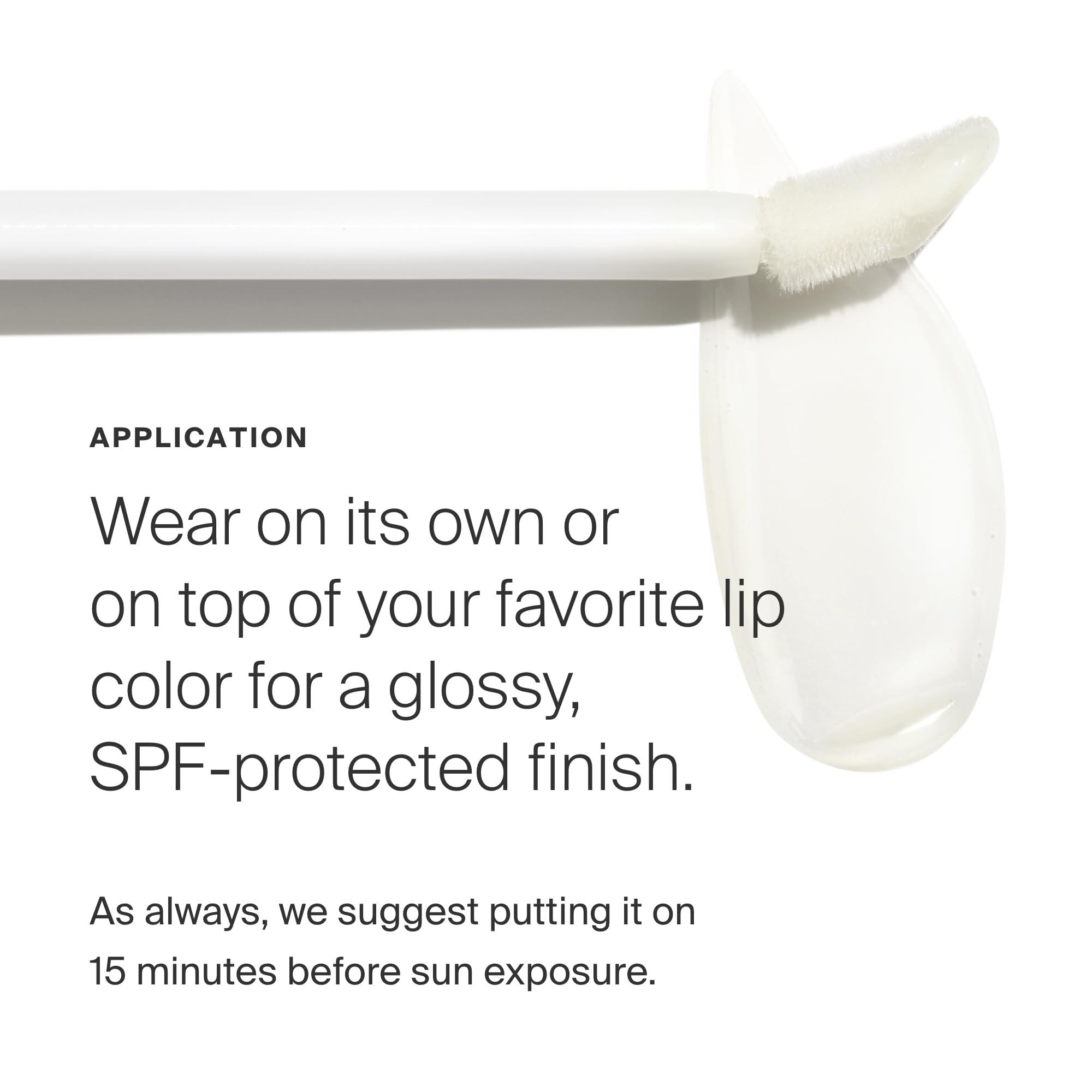 Supergoop Lipscreen Shine SPF 40 bottle cap detail emphasizing compact, travel-friendly packaging.