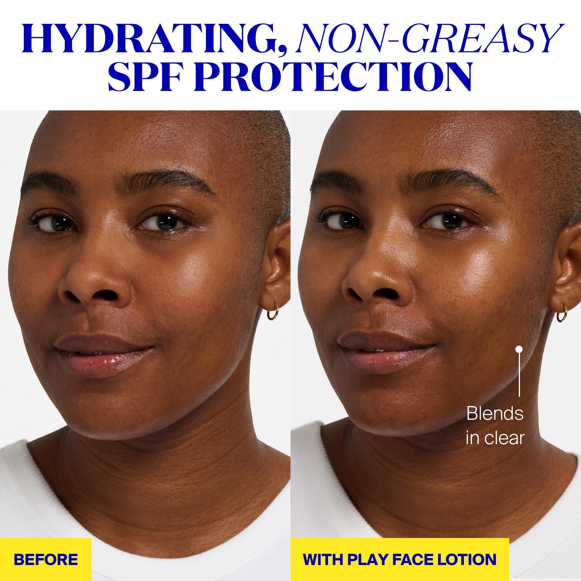 Supergoop! PLAY Everyday Face Lotion during quick absorption after application.