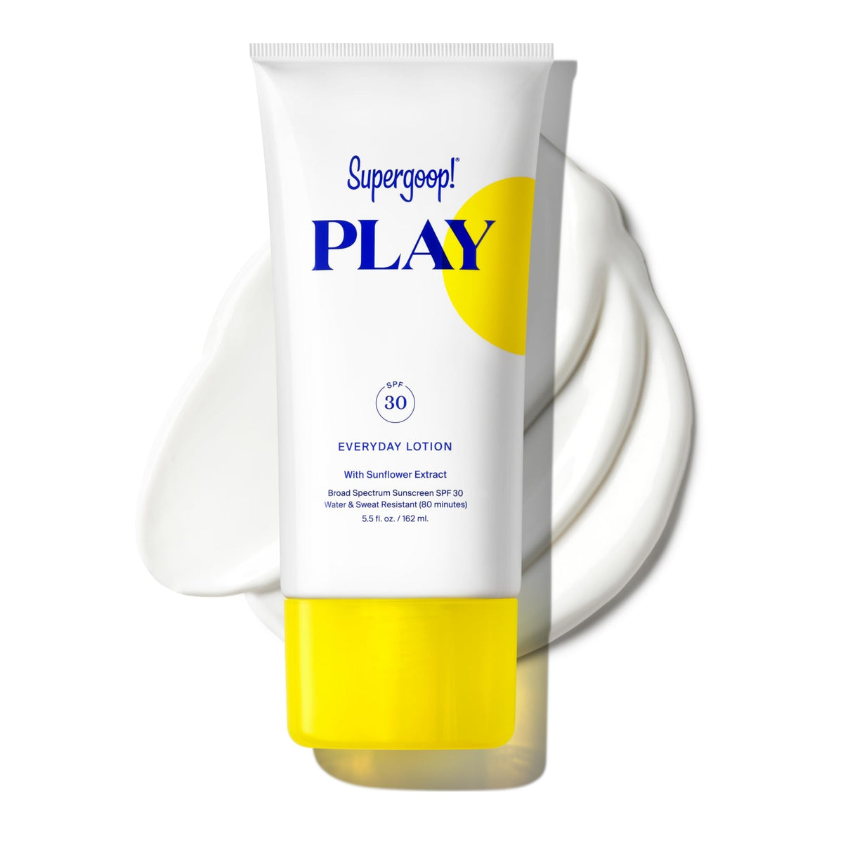 Supergoop PLAY Everyday SPF 30 lotion bottle demonstrates portable sun protection for active days.