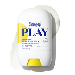 Supergoop PLAY Everyday Sunscreen Stick application demonstrates quick, mess-free protection on skin during outdoor activities.