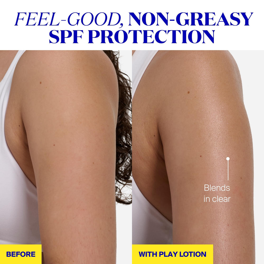 Supergoop! PLAY Everyday texture close-up demonstrates lightweight, non-greasy feel with no white cast.
