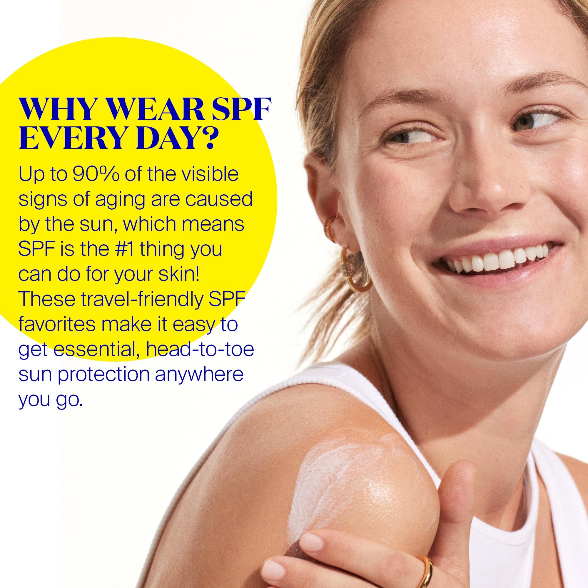 Supergoop Play Everyday Lotion being dispensed, smooth non-greasy coverage.