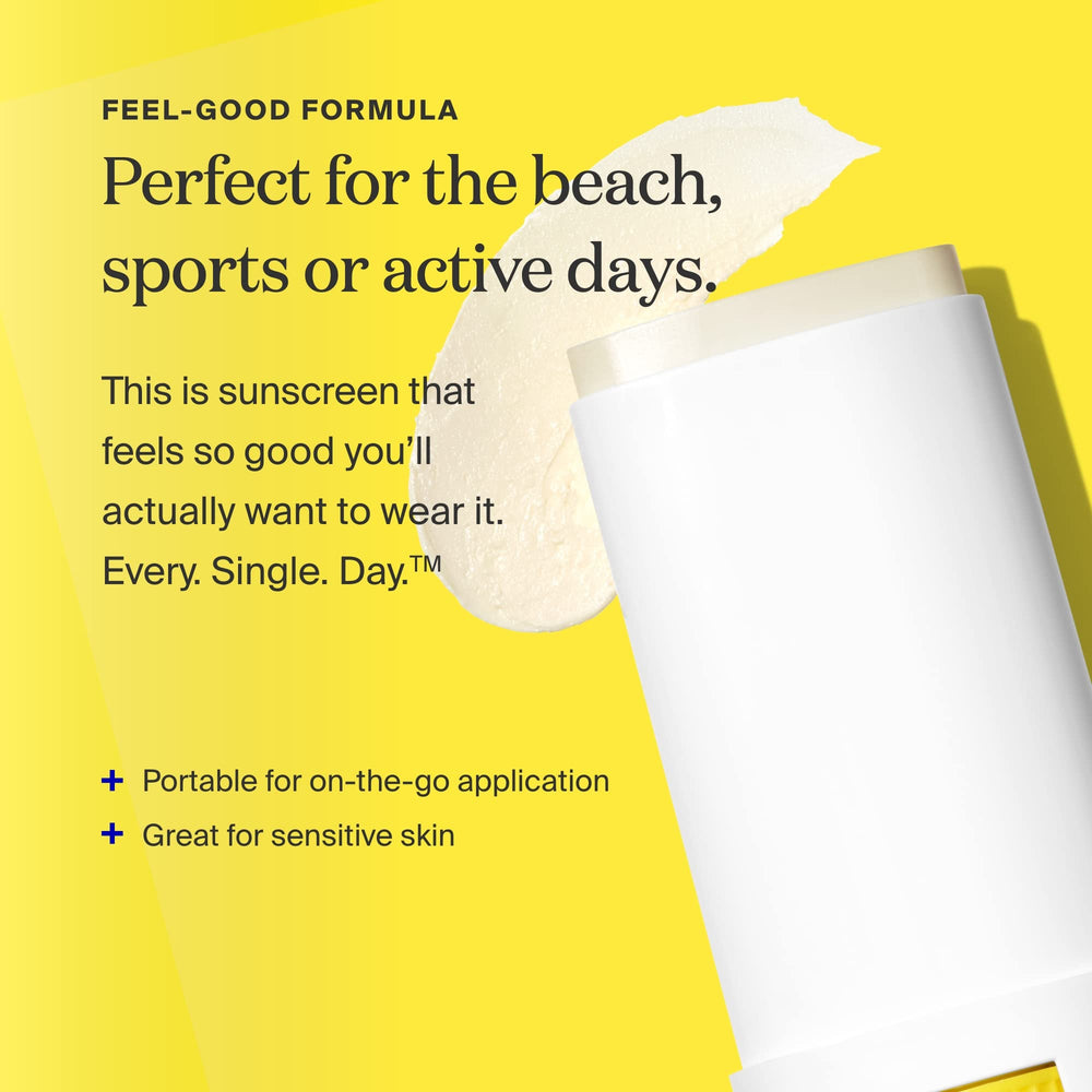Supergoop! PLAY Mineral Stick near ears and lips for precise protection