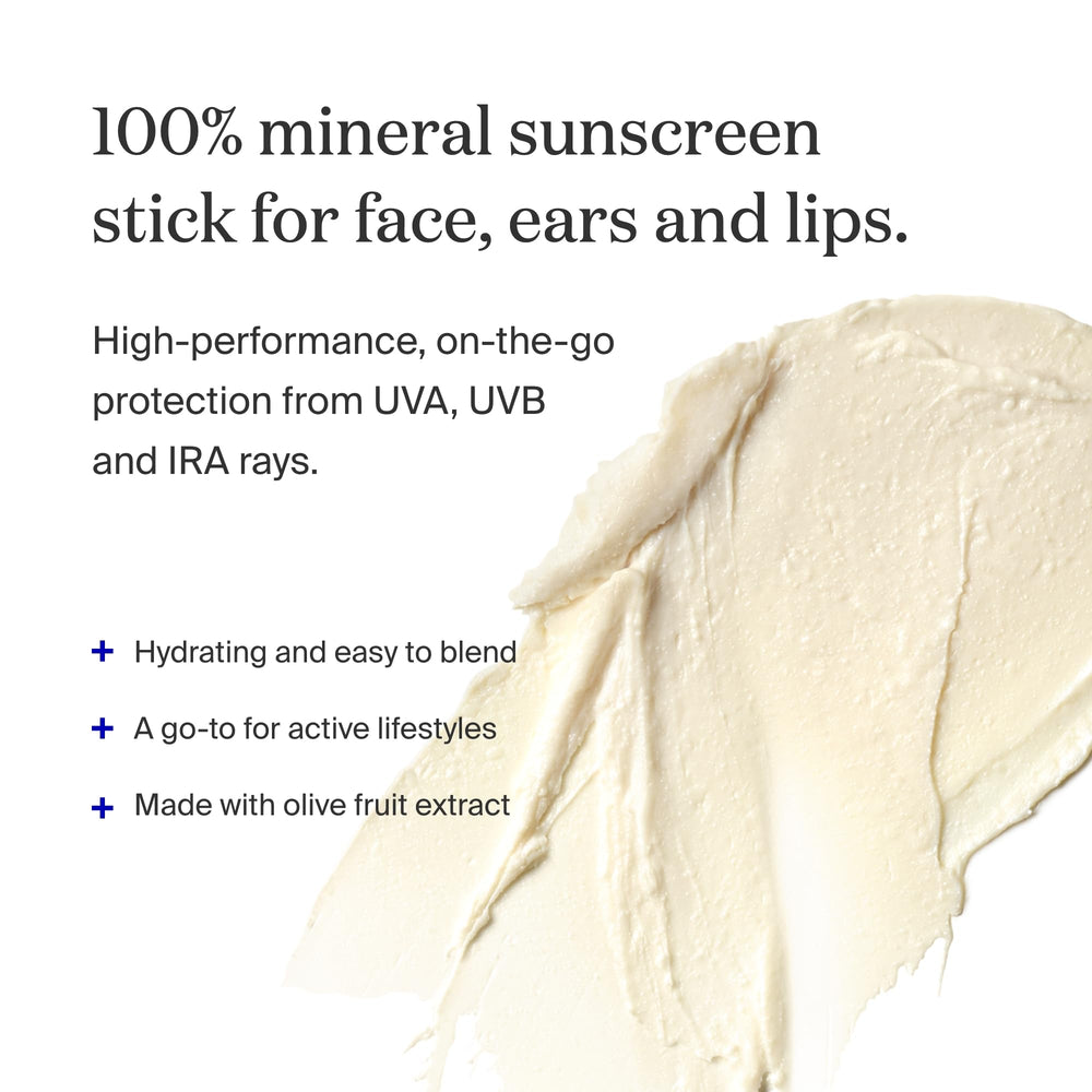 Supergoop! PLAY Mineral Stick applied to the face for quick coverage