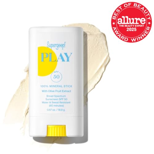 Supergoop! PLAY Mineral Stick twisted up for easy reapplication