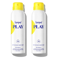 Supergoop! PLAY SPF 50 body mist bottle for quick sun protection on the go