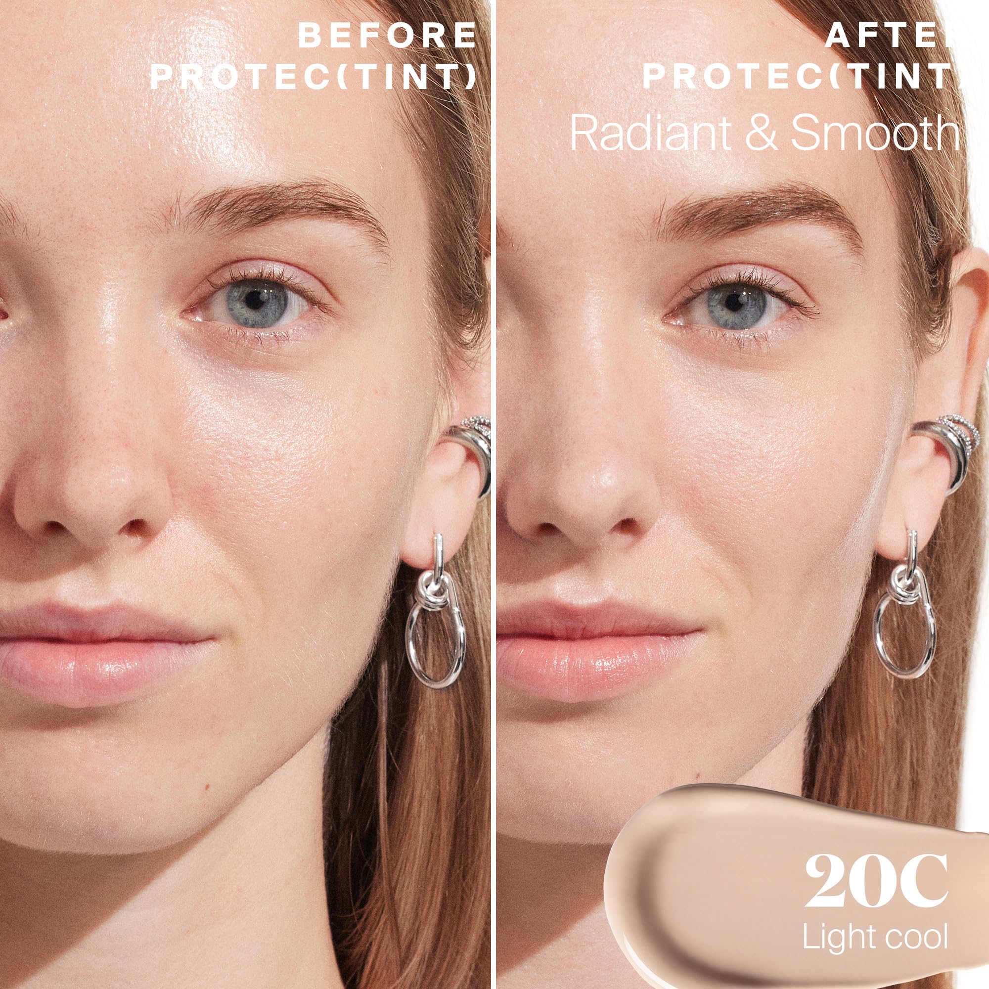 Supergoop! Protec(tint) application-sponge shows tool-friendly blending and buildable coverage.