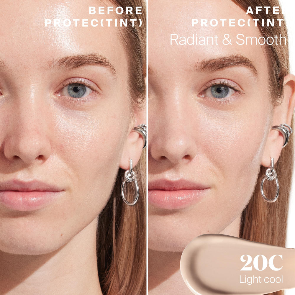 Supergoop! Protec(tint) application-sponge shows tool-friendly blending and buildable coverage.