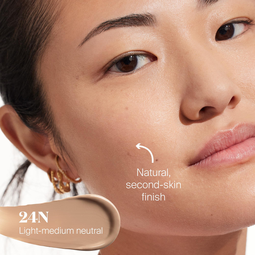 Supergoop Protec tint SPF50 hand-application demonstrates buildable coverage