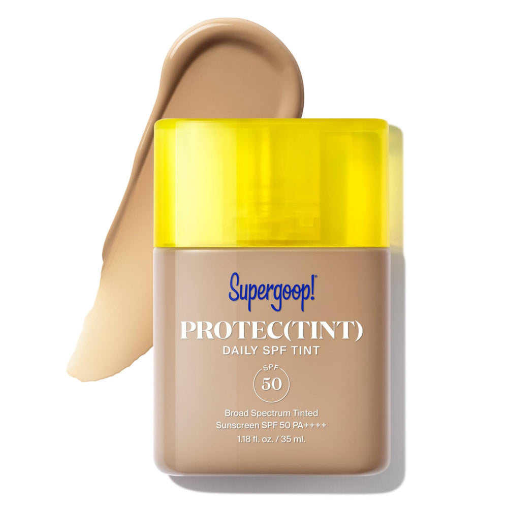 Supergoop! Protec(tint) SPF 50 light bottle with lightweight daily coverage for a natural glow.